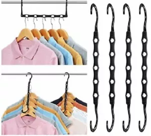 10Pc Platzsparender Kleiderbügel Kleidung Mantel Organizer Multi Hook Magic Wunder Schrank - Bild 1 von 6