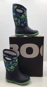 BOGS Unisex Kinder Regenstiefel Dinosaurier Navy Marine Größe 11 - wasserdicht - Bild 1 von 9