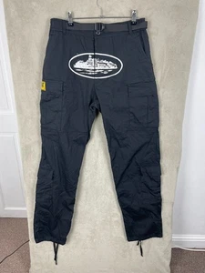 Pantaloni cargo uomo Corteiz Guerillaz Utility con polsini neri taglia W32 L34 - Foto 1 di 10