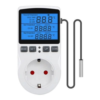 Easy Setup Thermostat Socket with Temperature Control for Heating and Cooling - Image 1 of 4