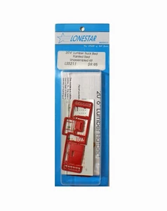 Lone Star Models HO Scale LS-5211, Lumber Truck Bed, 20'6", Red, DECALS Included - Picture 1 of 3
