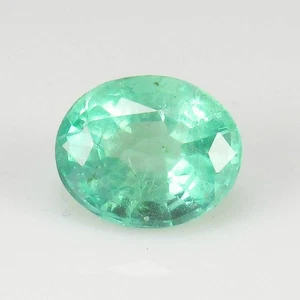 Smeraldo Zambia 0,75 Ct Naturale Ottima Lustro #IGI Certificato Taglio Ovale-1499 - Foto 1 di 3