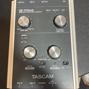 TASCAM US-122MKII USB 2.0 Audio/MIDI Interface TEAC 2IN/2OUT Tabletop Type - Picture 1 of 3
