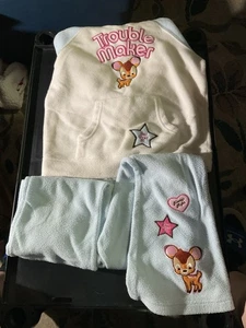 Completo felpa e pantaloni Disney Cuties blu cielo vintage Bambi taglia giovane 6/6X - Foto 1 di 16