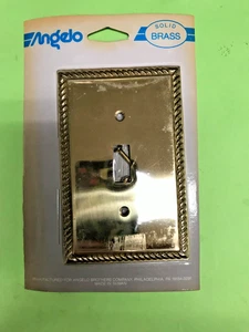 Angelo Solid Brass 74028 single gang Toggle Switch Wall Plate - Picture 1 of 5