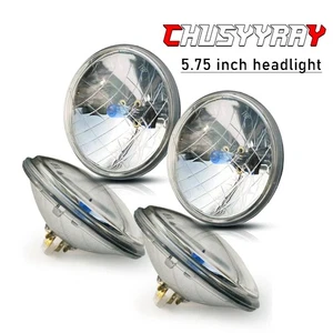 4Pcs 5.75" 5 3/4" inch Headlights Hi-Lo Sealed Beam For Chevy Impala El Camino - Picture 1 of 10