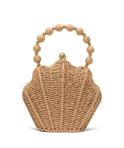 VICTORIA SECRET SHELL STRAW CROSSBODY BAG/PURSE NEW WITH TAGS - Picture 1 of 4
