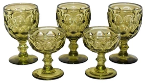 Imperial Provincial Verde 3 Copas de Agua 5 5/8" y 2 Champagnes 4 1/8" - Imagen 1 de 9