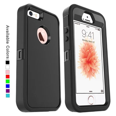 For Apple iPhone SE 5s 5 Case w/ Screen Protector Series Fits Defender Belt Clip - Image 1 of 4