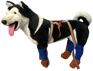 LARGE Melissa & Doug Lifelike Stuffed Dogs Siberian Husky Harness +Booties Sock - Picture 1 of 16