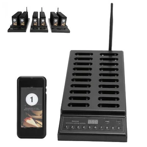Restaurant Wireless Paging System Coaster Pager 3 Host 60 Beeper SU‑68Z‑3 11 SD3 - Photo 1/21