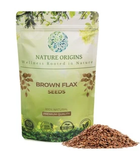 Organic Brown Flaxseed - Natural Omega Linseed Flax Seed Lin Seed 200G - 2KG - Picture 1 of 5