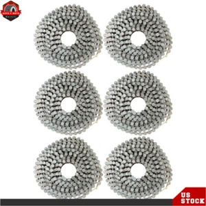 Hot-Dipped Galvanized 3600× 1-1/4"× 0.092" Full Round-Head Ring Coil Siding Nail - Picture 1 of 12