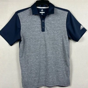 Adidas Golf Mens Short Sleeve Polo Shirt Size Small Blue Stripes - Picture 1 of 7