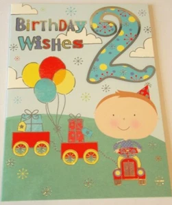 Boy's 2nd Birthday. Birthday Card. Kidz Club Range by Silverline Cards. - Picture 1 of 5