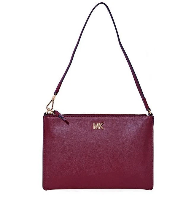 Michael Kors Medium Leather Oxblood Convertible Clutch 32f8gf9u2l