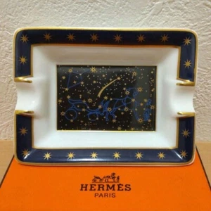 Hermes Ashtray Star Travel Exhibition 1999 Limited Edition Pottery With box Used - Picture 1 of 10