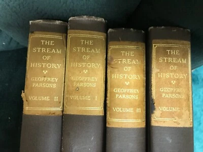 Geoffrey Parsons - The Stream of Time - 1929 -  4 Vols - Signed Limited Edition - Image 1 of 4