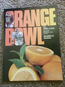 1987 Orange Bowl Program...Oklahoma Vs Arkansas....Bosworth - Bild 1 von 1