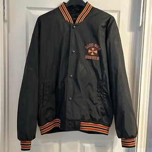 Hardcore Choppers Motorcycle Steve and Barry Black Large Jacket Vintage 90s! - Picture 1 of 9