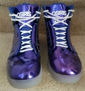 OSIRIS Skyrise Purple HighTop LightUp Sneakers Youth Boys/Girls Sz 6 Skate Shoes - Picture 1 of 12