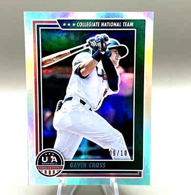 2022 USA STARS AND STRIPES GAVIN CROSS #’D /10 PLATINUM STARS TEAM USA  #7 - Image 1 of 3