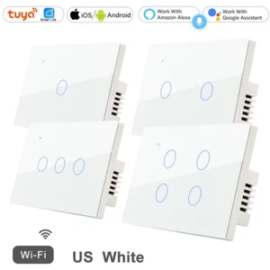 Tuya Smart Life WiFi Touch Switch - 220V/240V, No Neutral, Waterproof, 2/3 Way - Picture 1 of 14