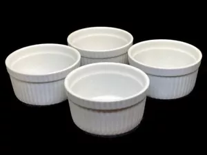Set of 4 Cordon Bleu BIA White Ramekin Baking Dip Bowls Dishes - Picture 1 of 5
