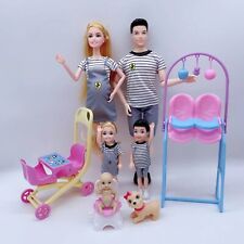 KIDS DOLLS BARBIE HAPPY FAMILY Mom Midge Girl Baby Dad Toy Kids Gift New Unboxed