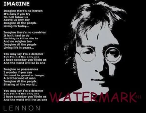 JOHN LENNON MOTIVATION LYRICS IMAGINE PUBLICITY PRINT PHOTO - Picture 1 of 1