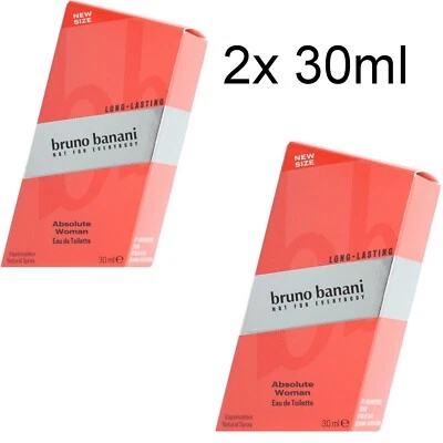 2x Bruno Banani - Absolute Woman Eau de Toilette Spray 2x 30ml neu