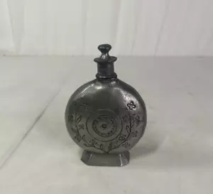 Antique 1647 French Pewter Round Flask - Picture 1 of 6