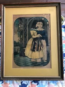 Original Hand Colored Lithograph by Kelloggs & Comstock Brother and Sister - Picture 1 of 5