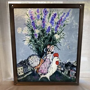 Marc Chagall WEDDING on a VILLAGE STREET Glassmasters Stained Glass Reproduction - Picture 1 of 11
