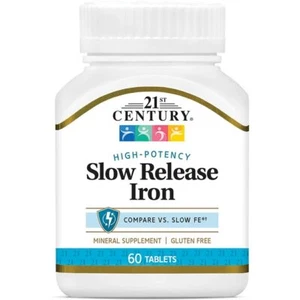 21st Century High Potency Slow Release Iron 45 mg 60 Tabs - Picture 1 of 2