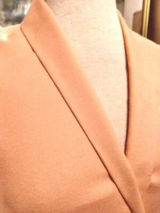 2yds 32" PEACH COLOR LINEN LOOK JKT DRESS WGT VISCOSE POLY FABRIC 56" WIDE - Picture 1 of 5