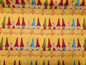 Woodland Houses in Yellow, WOODLAND by Lecien Cotton Fabric - By the FAT QUARTER - Picture 1 of 5