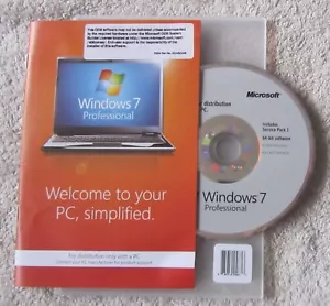 Microsoft Windows 7 Professional 64-Bit DVD mit Product Key - Vollständige Installation - Bild 1 von 3