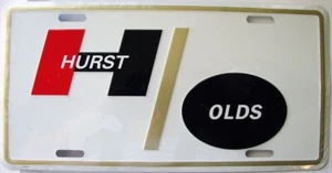 HURST/OLDS LICENSE Plate BRAND New 1969-1975 OEM - Picture 1 of 3