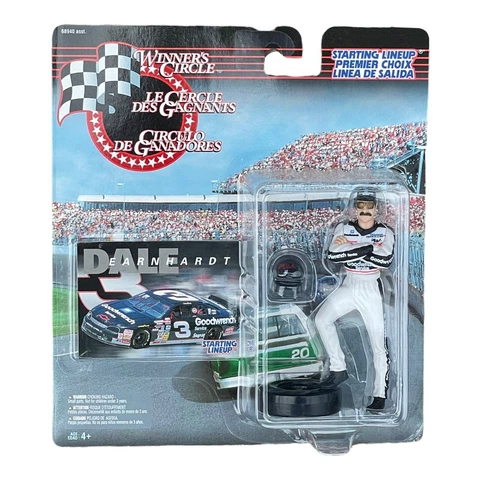 1997 Dale Earnhardt Figure Kenner Winners Circle Starting Lineup  With Helmet Cover