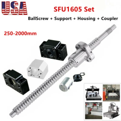 RM1605 BallScrew SFU1605 End Machine + Support BK/BF12 + Housing + Coupler CNC - Image 1 of 4