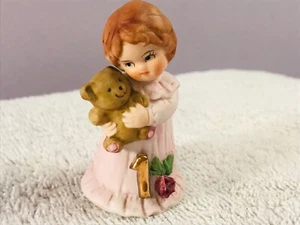 Enesco Growing Up Birthday Girls Age 1 Brunette Hair MAX3811 - Picture 1 of 7