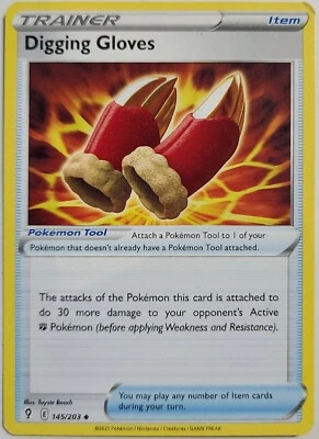 Pokémon TCG Digging Gloves Evolving Skies 145/203 Regular Uncommon LP - Image 1 of 4