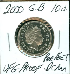 2000 GREAT BRITAIN 10 PENCE ULTRA FINEST PR DCAM PERFECT $3.49 SHIPPING UK * - Picture 1 of 2