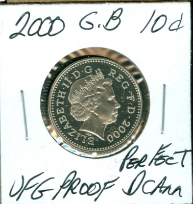 2000 GREAT BRITAIN 10 PENCE ULTRA FINEST PR DCAM PERFECT   $3.49  SHIPPING UK  * - Image 1 of 2