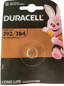 Duracell 392/384 Watch Batteries 1.55V Button Cells Silver Oxide SR41/SR41SW - Imagen 1 de 1