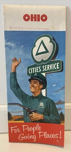 Vintage 1958 Cities Service Road Map of Ohio "For People Going Places!" - Picture 1 of 5