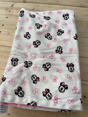Disney Baby Girl Pink MINNIE MOUSE Ears Face Bow Plush Blanket Lovey B1 - Image 1 of 4