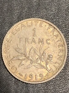 1919 France Franc KM# 844.1 lot # 1952 - Picture 1 of 6
