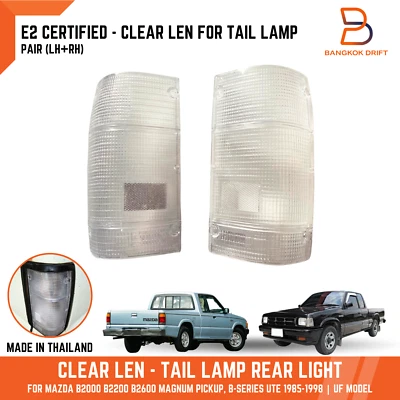 PAIR CLEAR LENS TAIL LIGHT REAR LAMP FOR MAZDA B2000 B2200 B2600 PICKUP UF 85-98 - Image 1 of 4